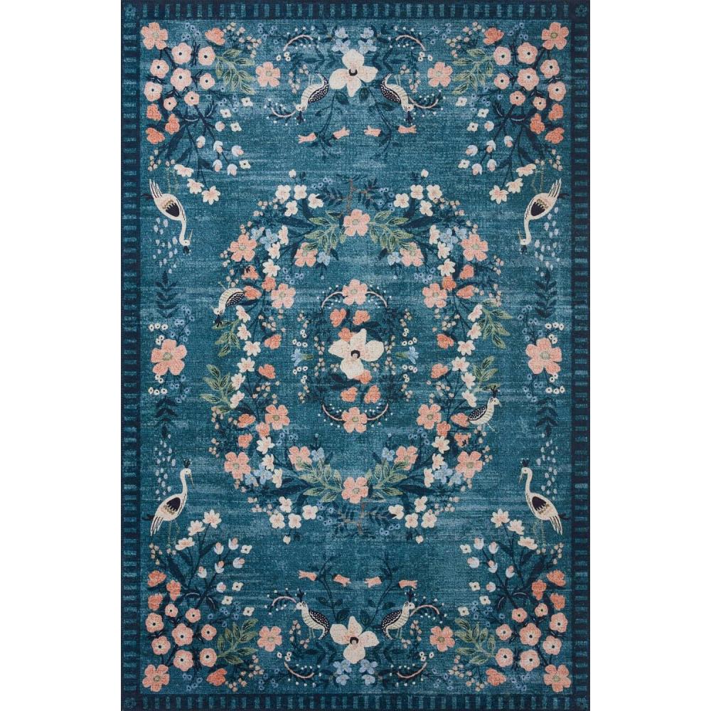 image:imageLoloi Rifle Paper Co Palais RoseSky 39 x 59 Accent RugTeal