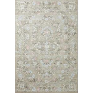 Loloi Rifle Paper Co Palais Rose/Sky 3′-9″ x 5′-9″ Accent Rug(Khaki)