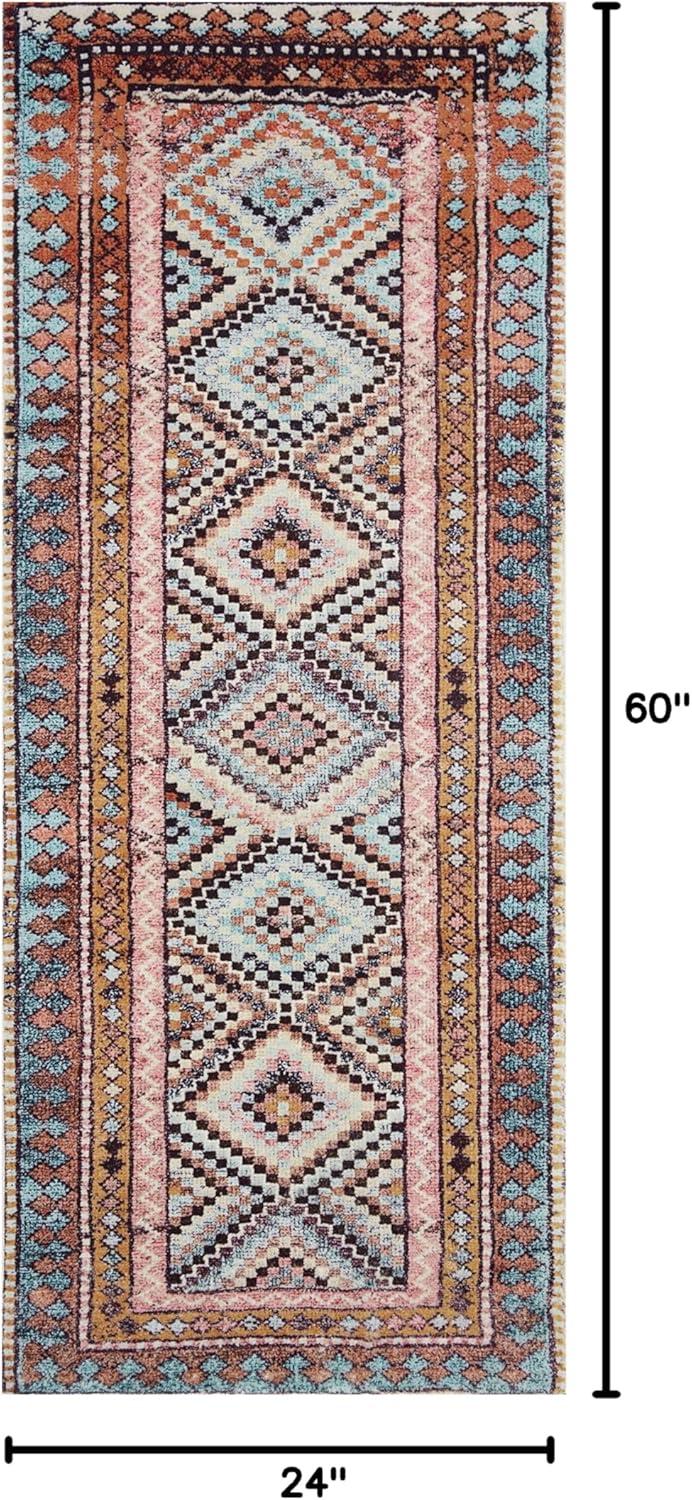 image:imageLoloi Fiona Collection B20342 BluePurple 20 x 50 Accent RugCoral Blue
