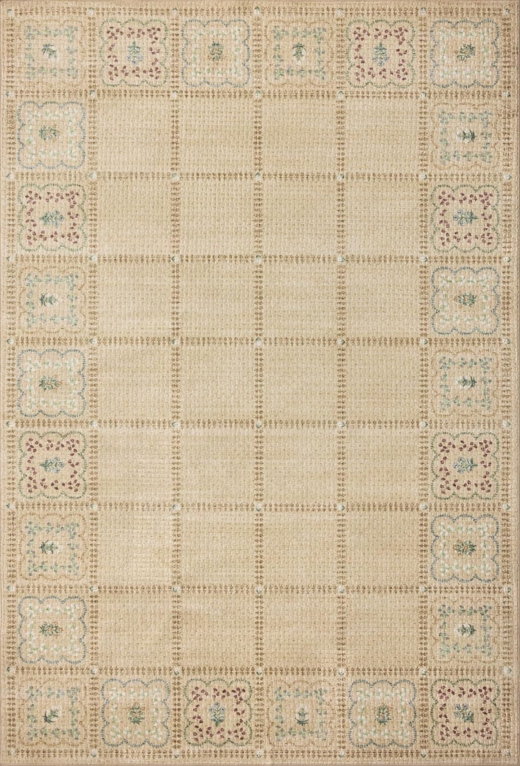 image:imageLoloi Rifle Paper Co Orchard Collection ORH05 NaturalMulti 26 x 116 Runner Rug Machine Washable Floral Vintage Inspired FarmhousePrintedLow PileSoftLiving RoomBedroomDiningCarpetNatural Multi