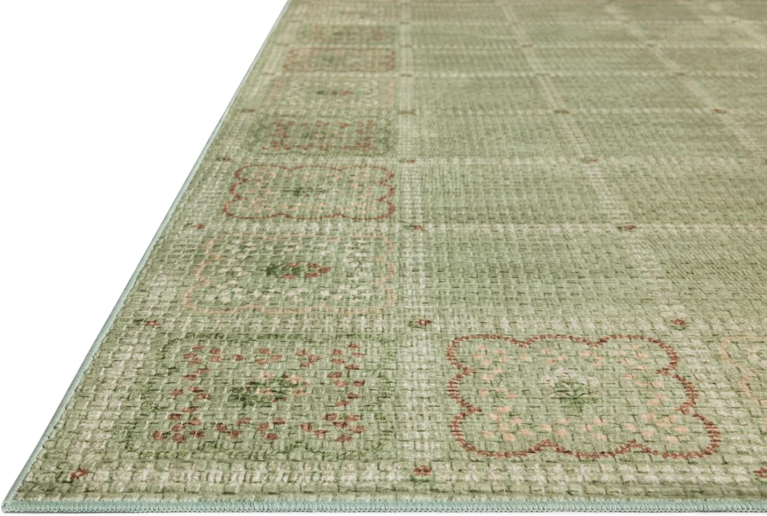 image:imageLoloi Rifle Paper Co Orchard Collection ORH05 NaturalMulti 26 x 116 Runner Rug Machine Washable Floral Vintage Inspired FarmhousePrintedLow PileSoftLiving RoomBedroomDiningCarpetGreen Multi