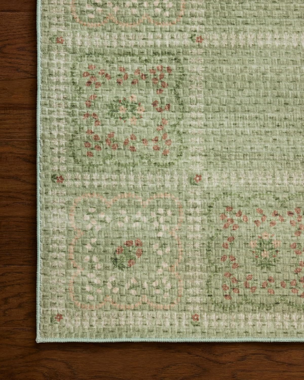 image:imageLoloi Rifle Paper Co Orchard Collection ORH05 NaturalMulti 26 x 116 Runner Rug Machine Washable Floral Vintage Inspired FarmhousePrintedLow PileSoftLiving RoomBedroomDiningCarpetGreen Multi