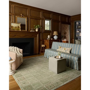 Loloi Rifle Paper Co. Orchard Collection ORH-05 Natural/Multi 2′-6″ x 11′-6″ Runner Rug Machine Washable, Floral, Vintage Inspired, Farmhouse,Printed,Low Pile,Soft,Living Room,Bedroom,Dining,Carpet(Green / Multi)