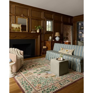 Loloi Rifle Paper Co. Orchard Collection ORH-05 Natural/Multi 2′-6″ x 11′-6″ Runner Rug Machine Washable, Floral, Vintage Inspired, Farmhouse,Printed,Low Pile,Soft,Living Room,Bedroom,Dining,Carpet(Antique Ivory / Multi)