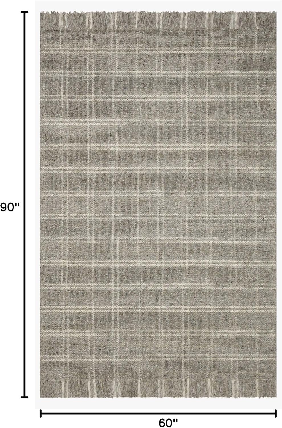 image:imageLoloi Joanna Gaines Caleb Collection Taupe amp Natural 50 x 76 Area Rug Timeless Plaid Area Rugs for Living Room Bedroom Entryway amp Hallway No Shed High Traffic Home Decor Rug