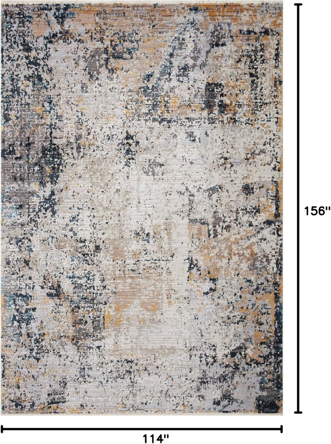 image:imageLoloi Leigh Collection LEI04 SilverMulti 53 x 76 Area RugCharcoal Taupe