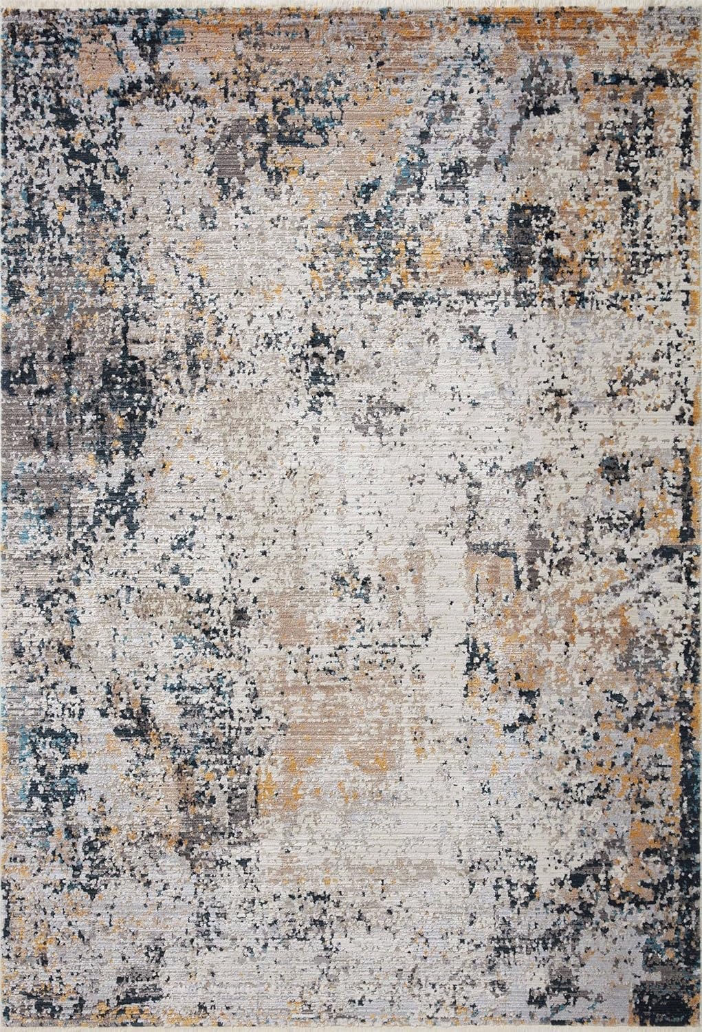 image:imageLoloi Leigh Collection LEI04 SilverMulti 53 x 76 Area RugCharcoal Taupe
