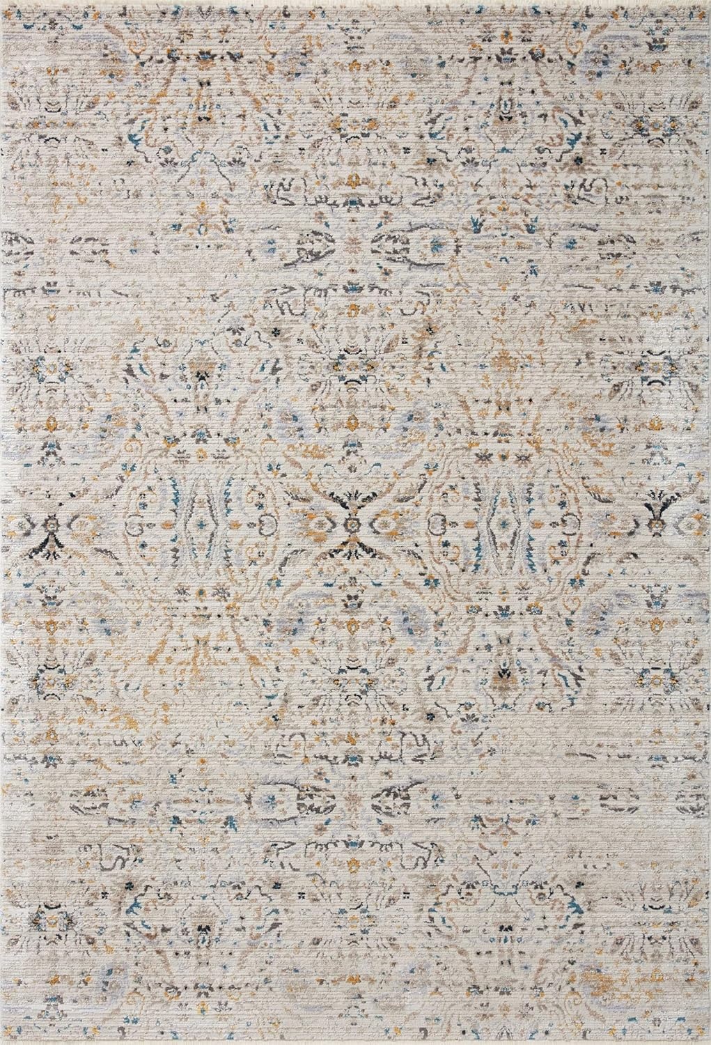 image:imageLoloi Leigh Collection LEI04 SilverMulti 53 x 76 Area RugIvory Multi