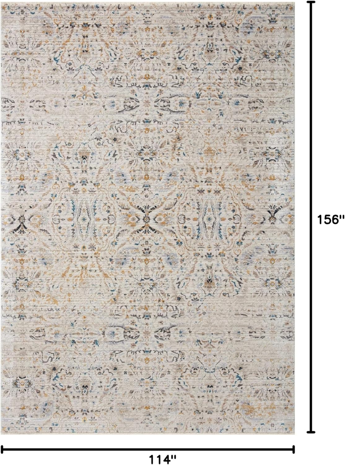 image:imageLoloi Leigh Collection LEI04 SilverMulti 53 x 76 Area RugIvory Multi