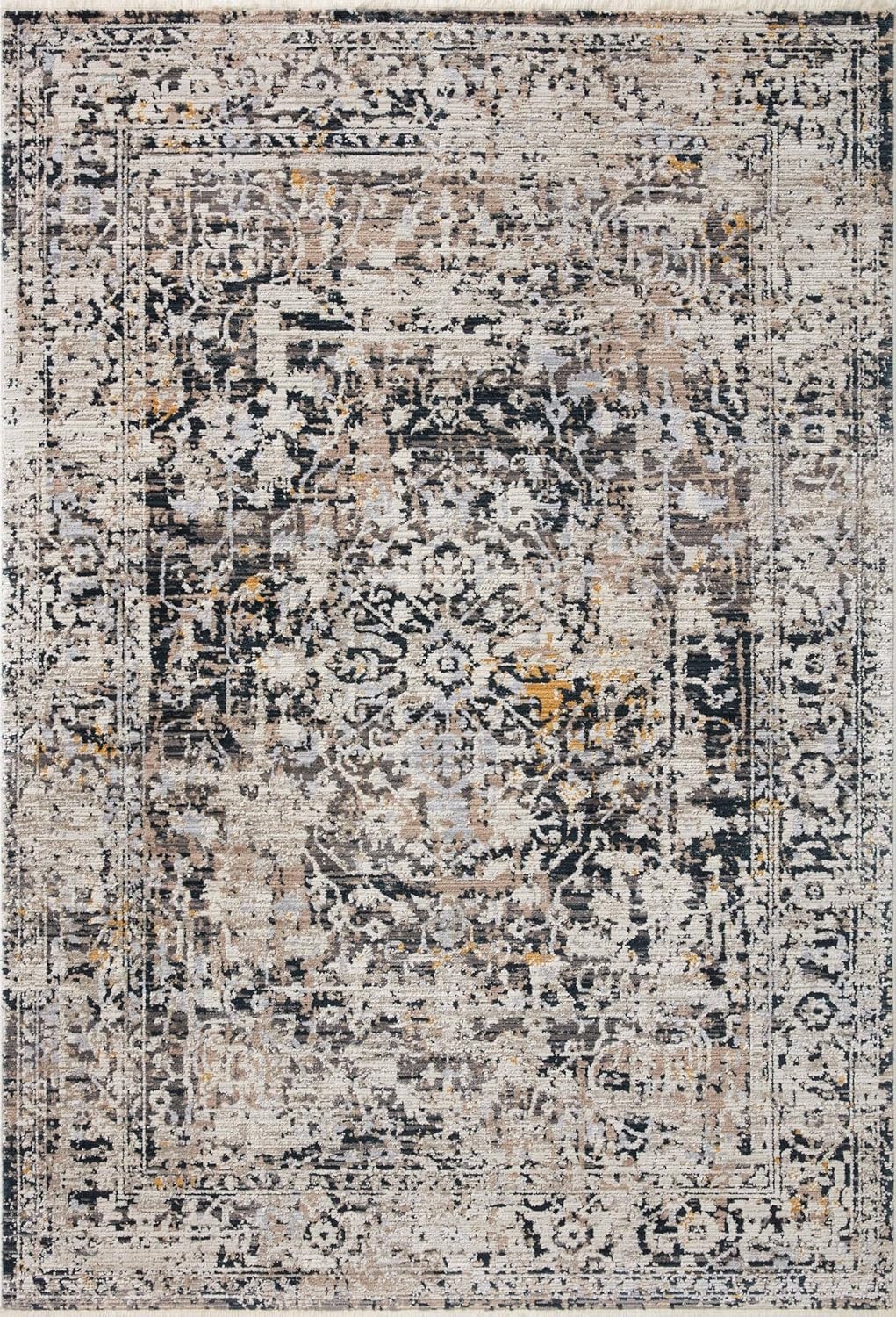image:imageLoloi Leigh Collection LEI04 SilverMulti 53 x 76 Area RugIvory Taupe