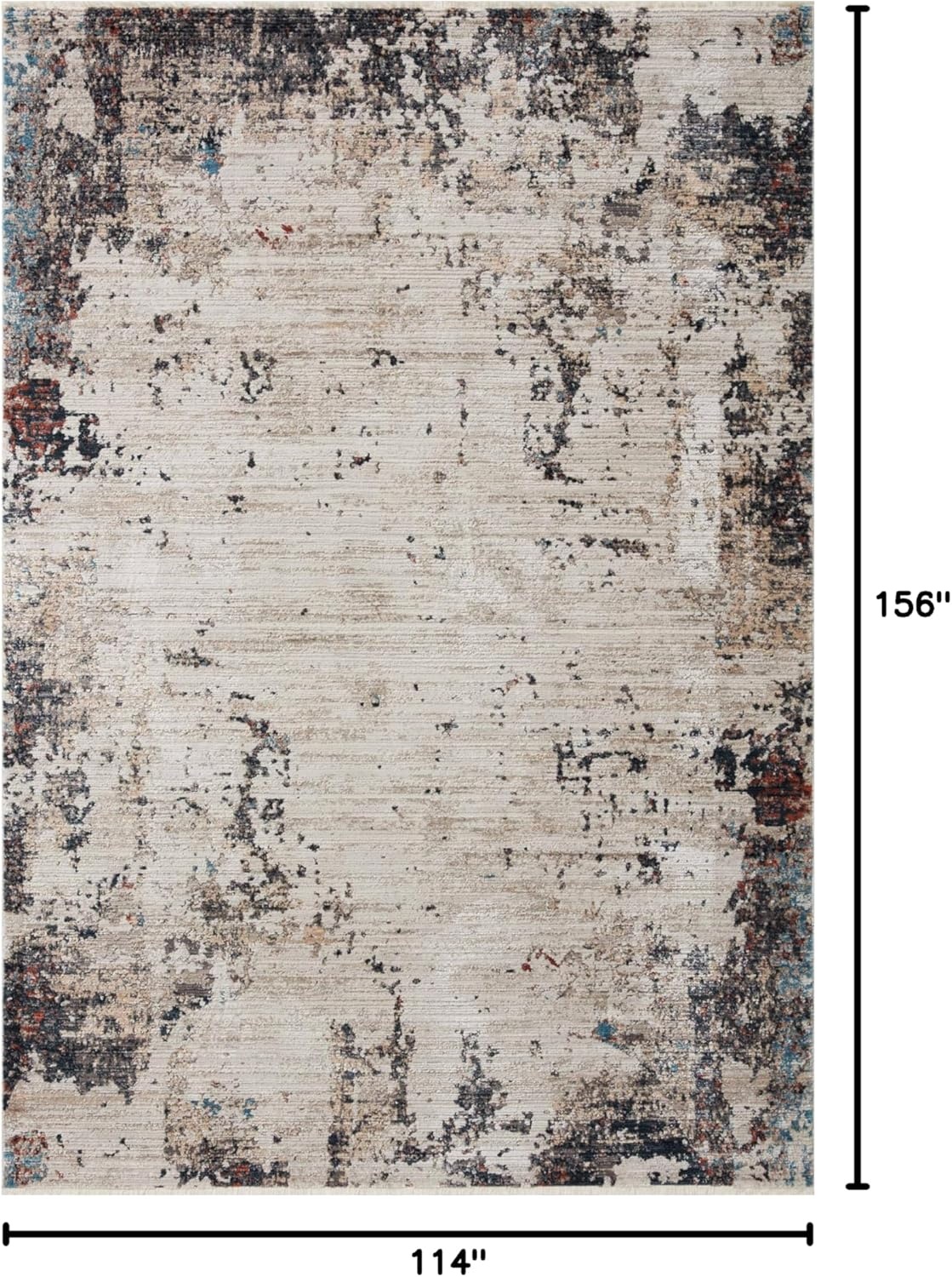 image:imageLoloi Leigh Collection LEI04 SilverMulti 53 x 76 Area RugSilver Multi