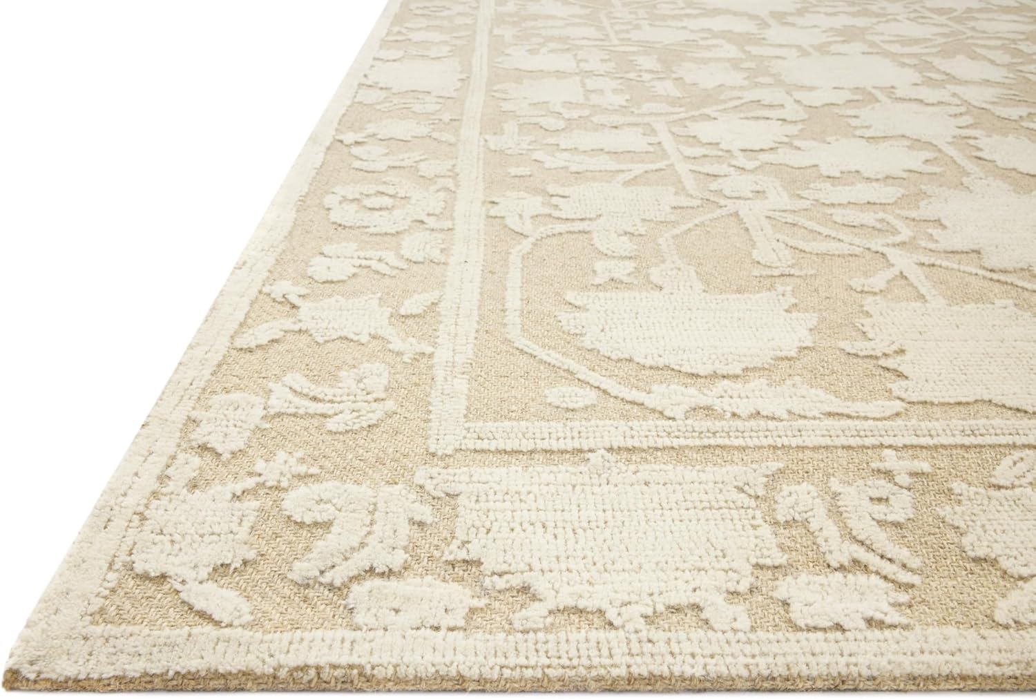 image:imageLoloi Magnolia Home by Joanna Gaines Gloria BarkKhaki 50 x 76 Area RugNatural Ivory
