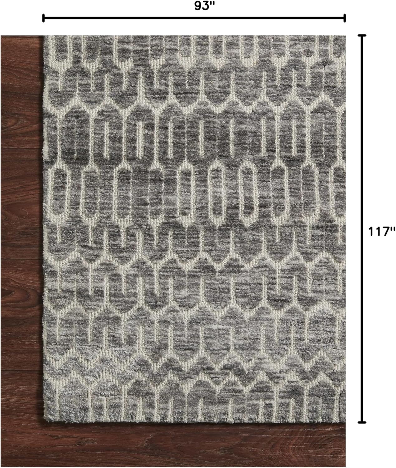 image:imageLoloi Neda Collection NED06 NaturalSlate 50 x 76 Area RugIvory Charcoal