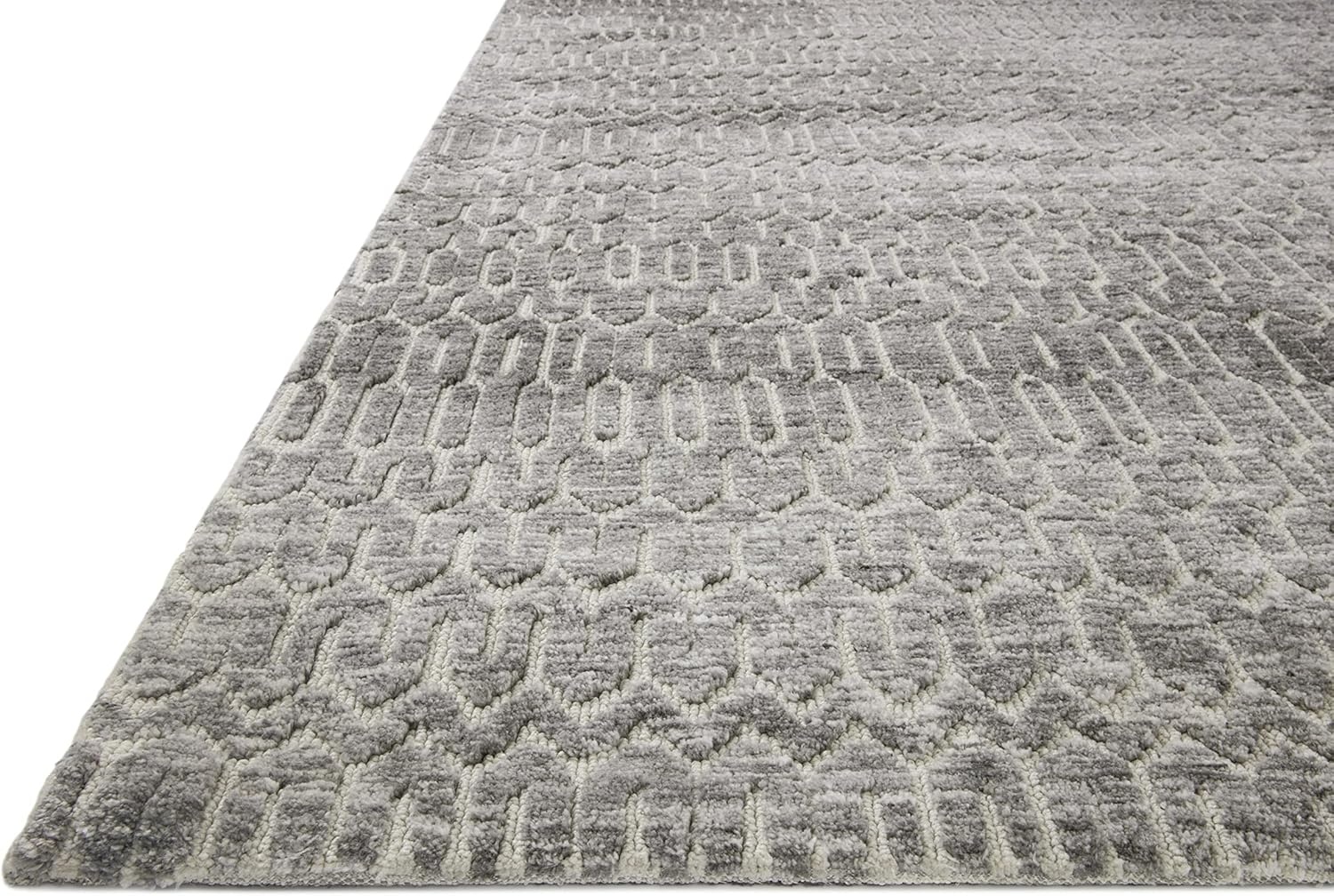image:imageLoloi Neda Collection NED06 NaturalSlate 50 x 76 Area RugIvory Charcoal