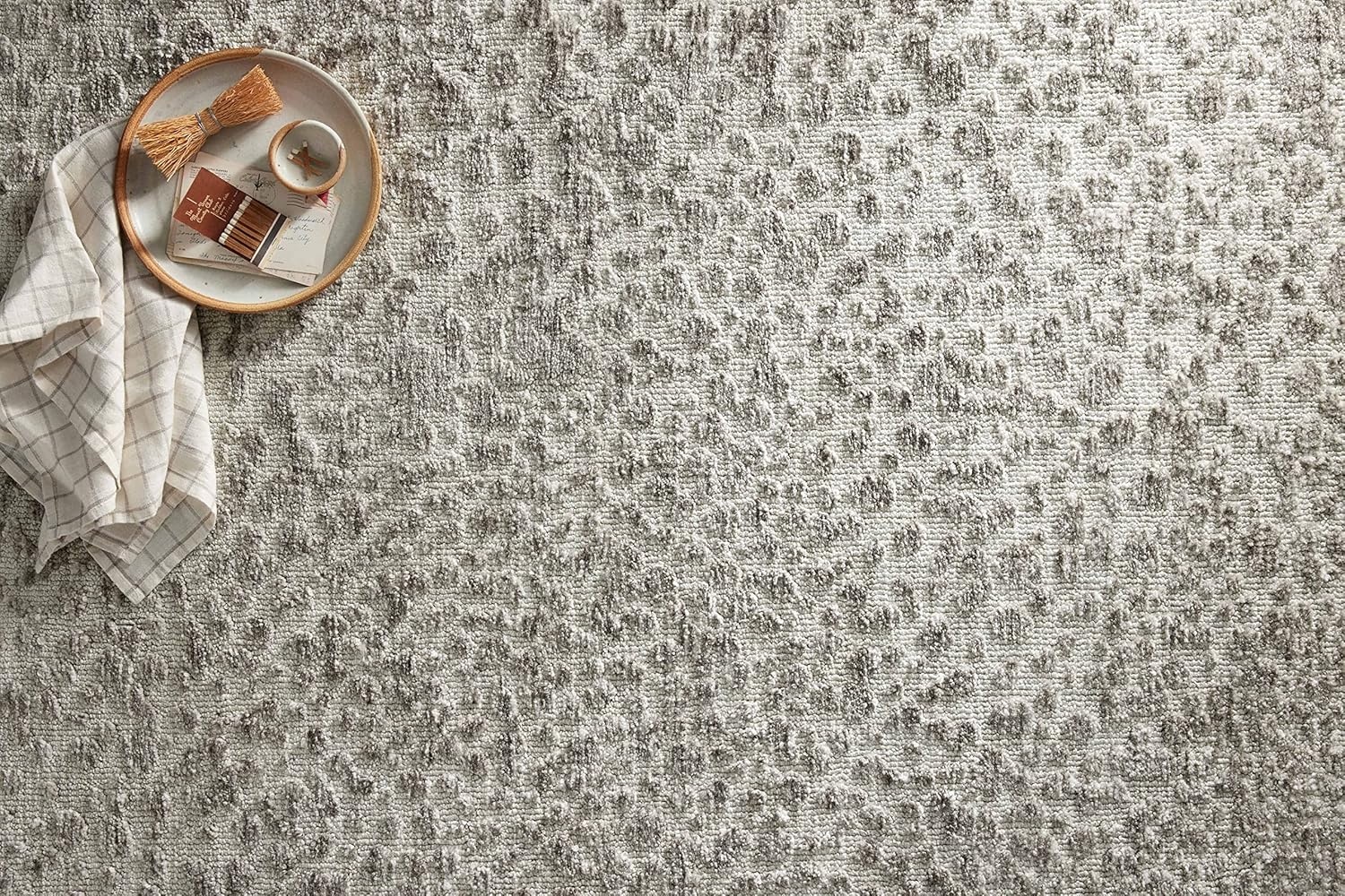 image:imageLoloi Neda Collection NED06 NaturalSlate 50 x 76 Area RugSilver Ivory