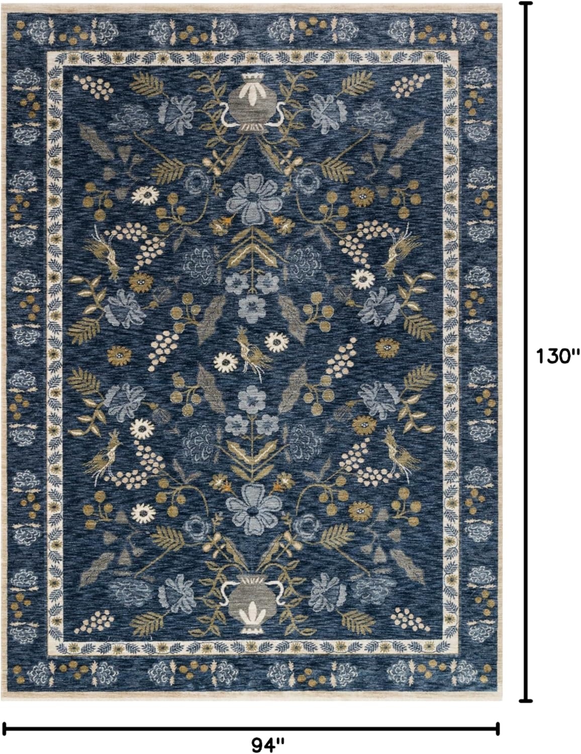 image:imageLoloi Rifle Paper Co Kismet Navy 710 x 1010 Area Rug