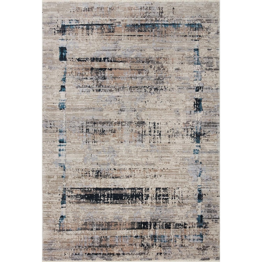 image:imageLoloi Leigh Collection LEI04 SilverMulti 53 x 76 Area RugCharcoal Taupe
