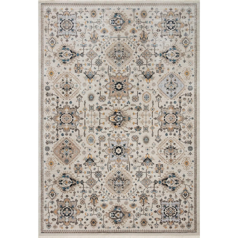 image:imageLoloi Leigh Collection LEI04 SilverMulti 53 x 76 Area RugIvory Taupe