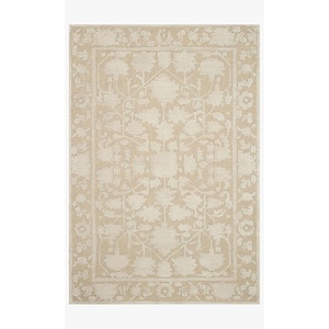 Loloi Magnolia Home by Joanna Gaines Gloria Bark/Khaki 5′-0″ x 7′-6″ Area Rug(Natural / Ivory)